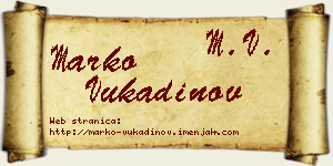 Marko Vukadinov vizit kartica